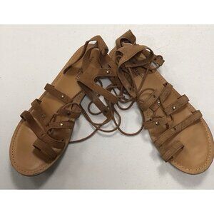 Woman’s American Eagle Y2K/Boho/Hippy Brown Gladiator Sandal Size 8  🤩